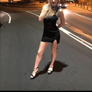 🍑 Hot Miami Styles Black Dress w/ Rhinestones XS